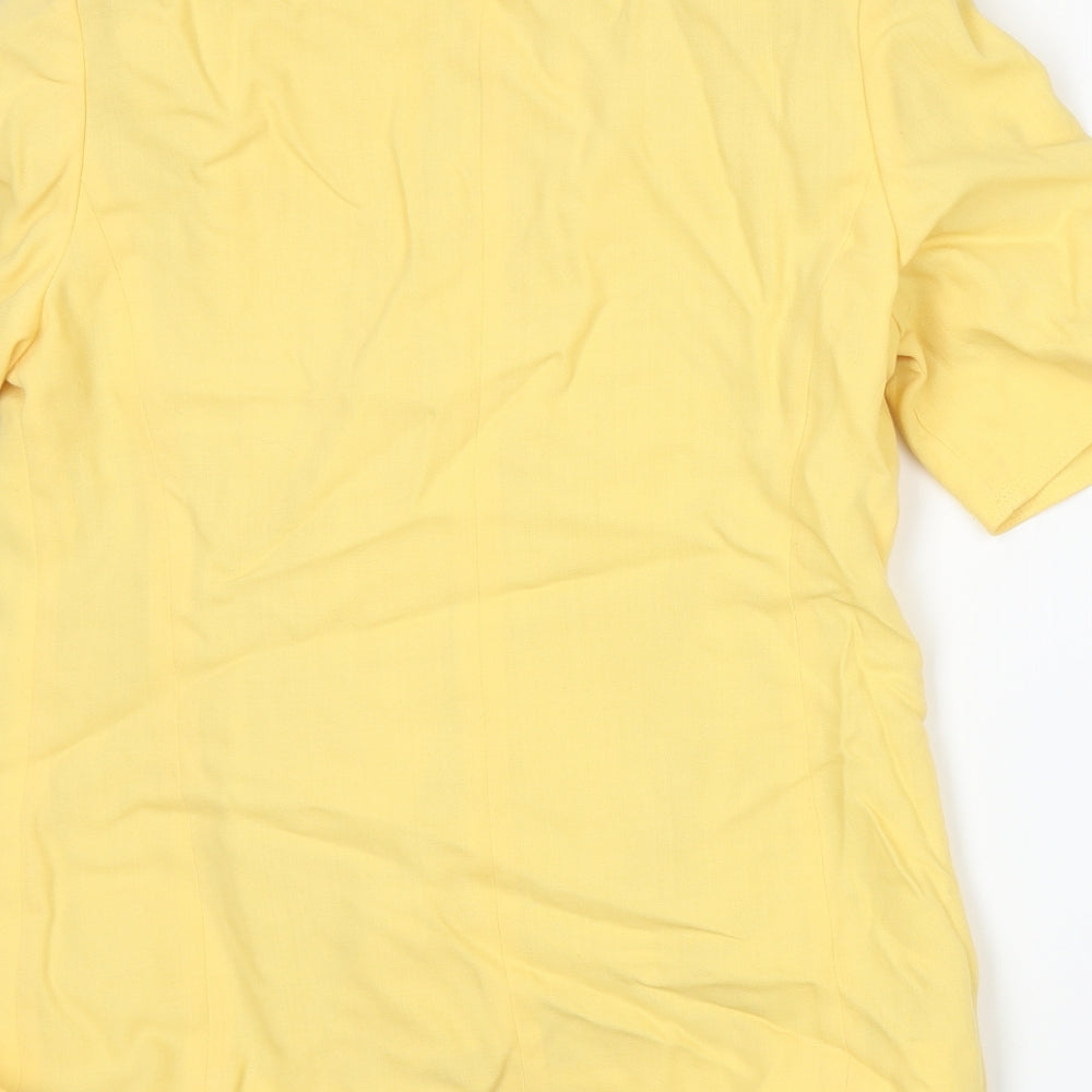 Crepe Couture Womens Yellow Jacket Suit Jacket Size 10