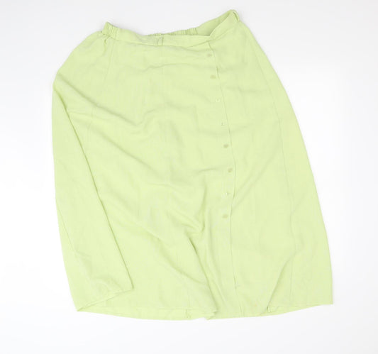isebella Womens Green Flare Skirt Size 18