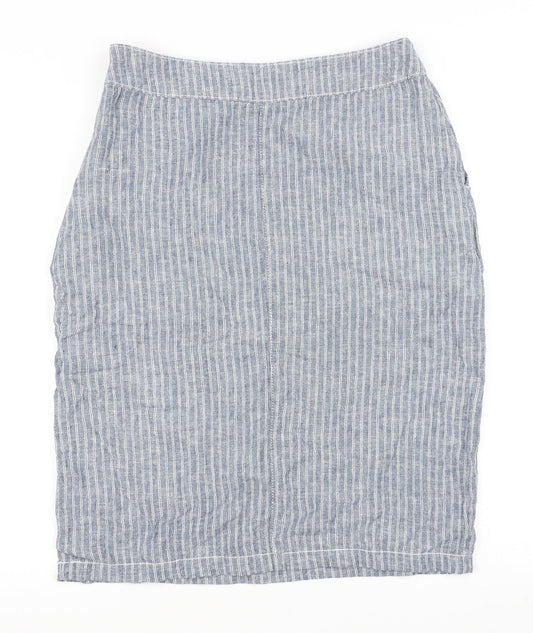 Bonmarché Womens Blue Straight & Pencil Skirt Size 10