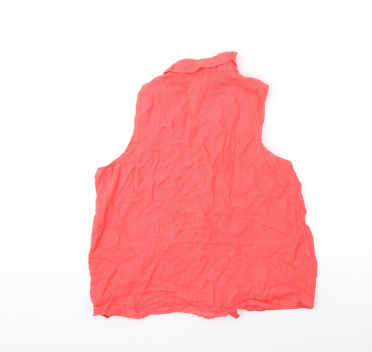 Carnival Womens Pink Basic Blouse Size L