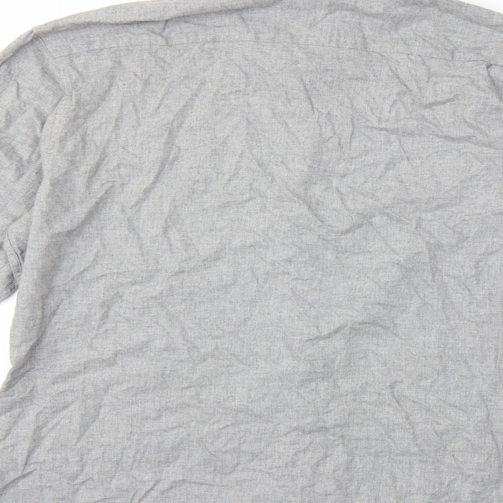 H&M Mens Grey Button-Up Size L