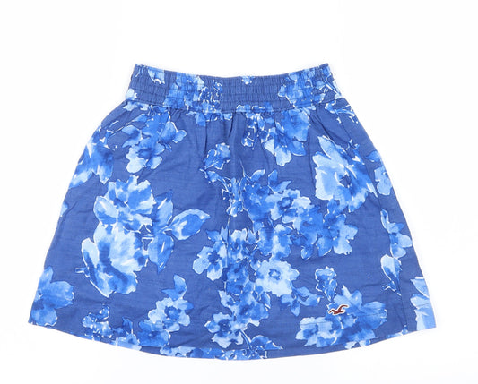 Hollister Womens Blue Floral  Straight & Pencil Skirt Size XS