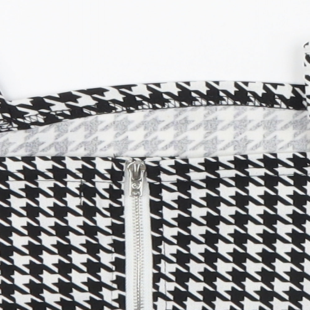 SheIn Girls Black Houndstooth Cropped Casual Size 8-9 Years