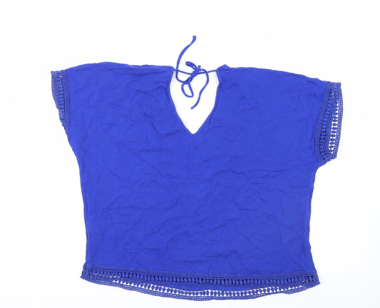 New Look Womens Blue Basic Blouse Size 8