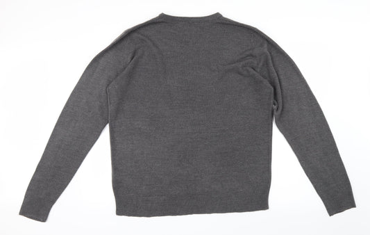 Burton Mens Grey Knit Pullover Jumper Size L