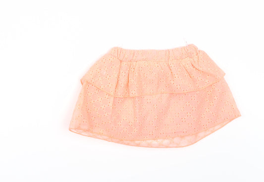 Baby Club Girls Orange A-Line Skirt Size 12 Months