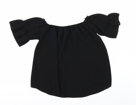 Quiz Womens Black Tunic Blouse Size 12
