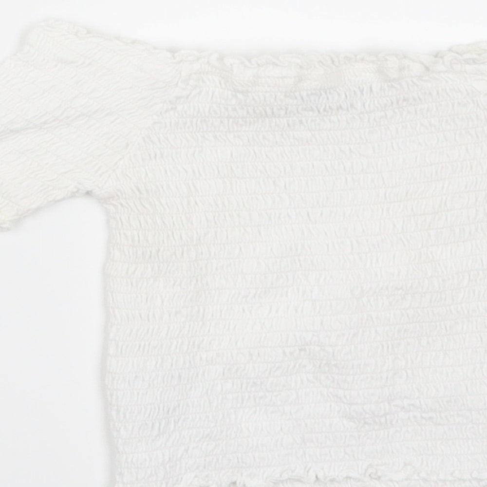 Primark Girls White Basic T-Shirt Size 7-8 Years