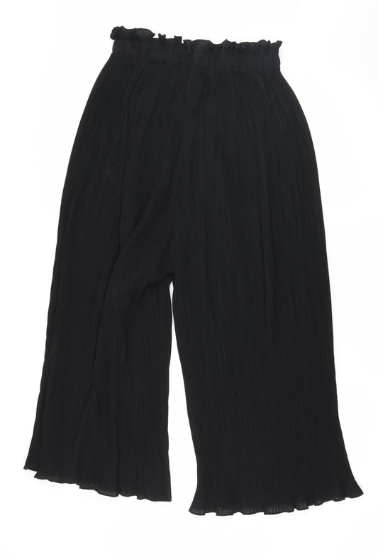 Apri Womens Black Cropped Trousers Size M L20 in - Pleated