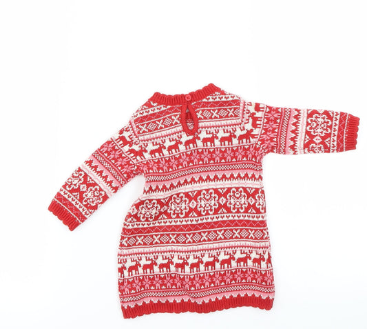 NEXT Boys Red Pullover Jumper Size 0-3 Months
