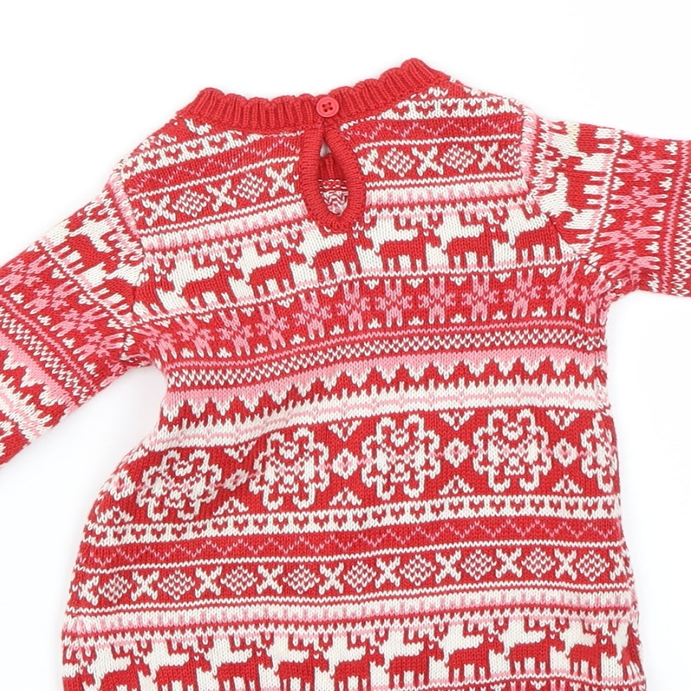 NEXT Boys Red Pullover Jumper Size 0-3 Months