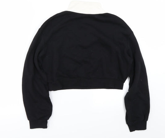 H&M Womens Purple Henley Jumper Size XS