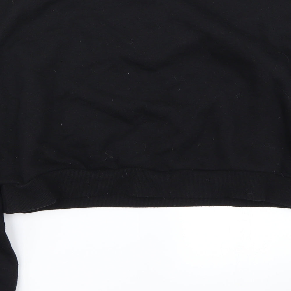 Brand and care label for H&M women’s purple henley jumper, size XS
