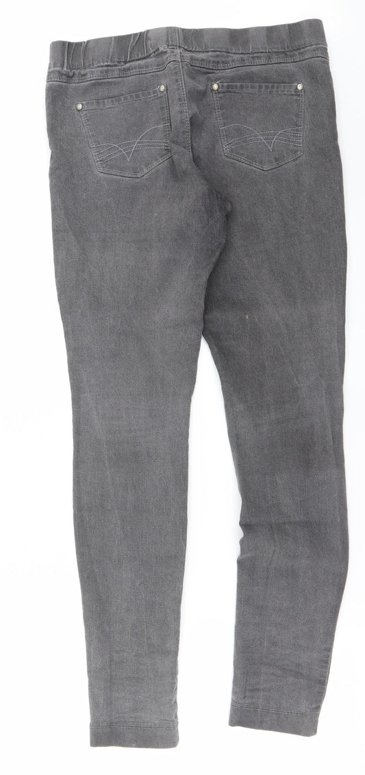 Preworn Womens Grey Trousers Size 12 L27 in