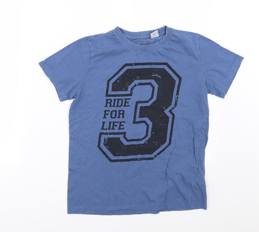 La Redoute Boys Blue Jersey Basic T-Shirt Size 12 Years - ride for life
