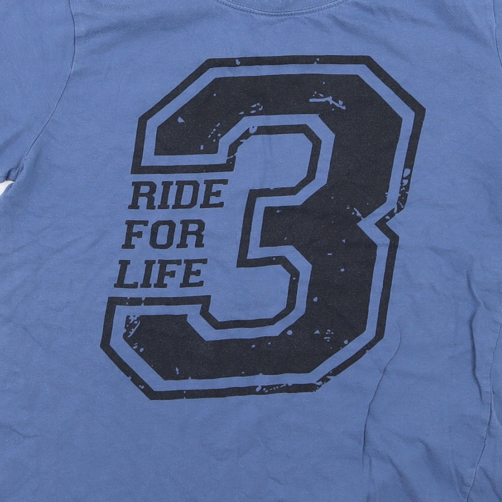 La Redoute Boys Blue Jersey Basic T-Shirt Size 12 Years - ride for life