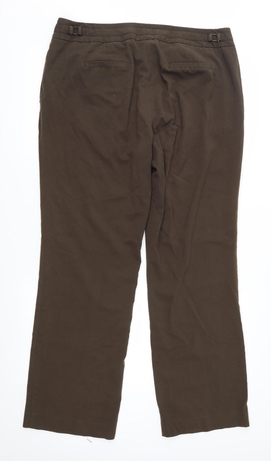 Sharagano Womens Brown Trousers Size 16 L30 in