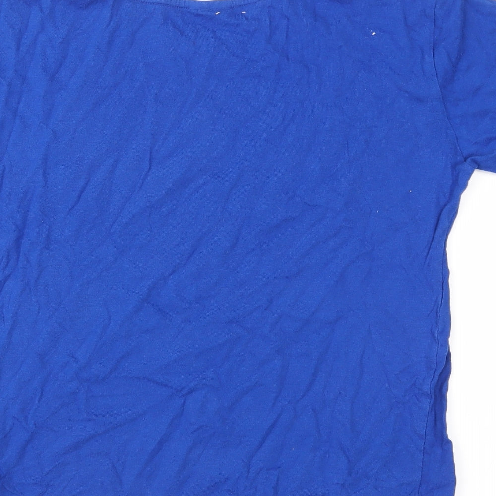 Brand and care label for Everton boys’ blue jersey basic t-shirt, size 10-11, years - everton fc