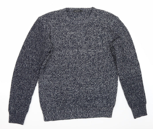 Cedar Wood Mens Blue Pullover Jumper Size M