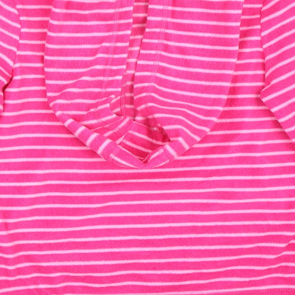 Brand and care label for George women’s pink striped pullover hoodie, size UK 10
