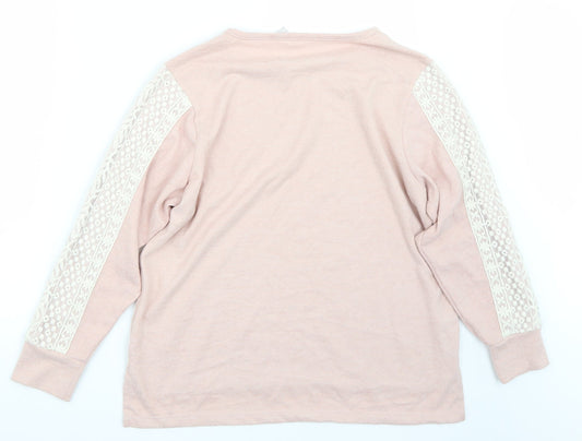 Flora Nikrooz Womens Pink Pullover Jumper Size L
