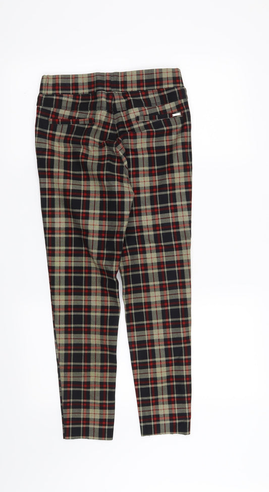Preworn Womens Black Check Trousers Size 30 in L25 in