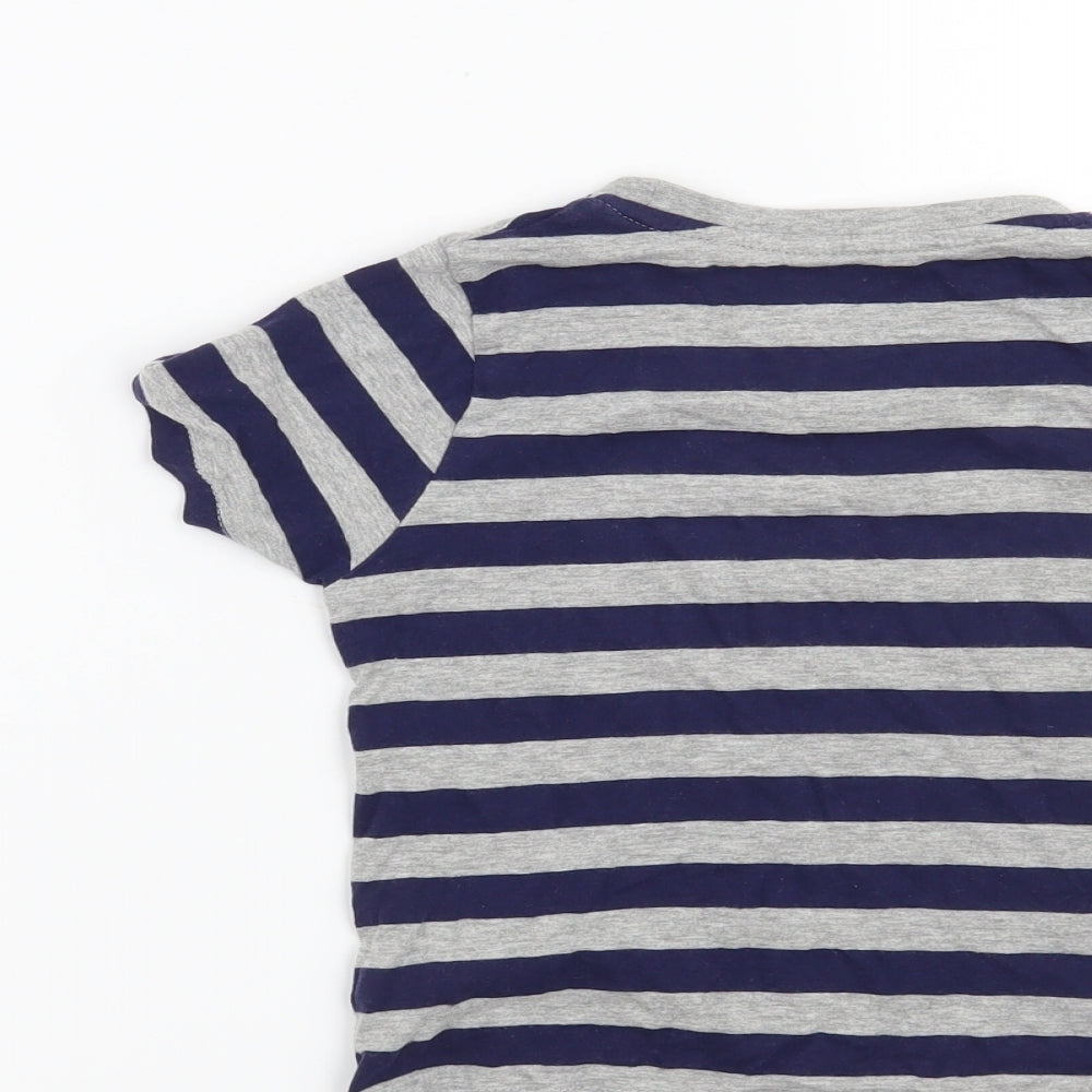 Hullabaloo Boys Blue Striped Basic T-Shirt Size 5-6 Years - beyond awesome