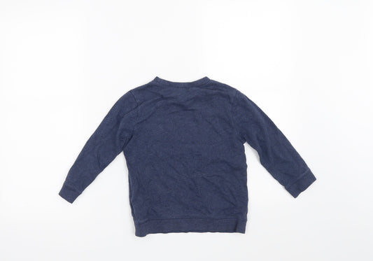 Mothercare Boys Blue Pullover Sweatshirt Size 4-5 Years - Athletic Division