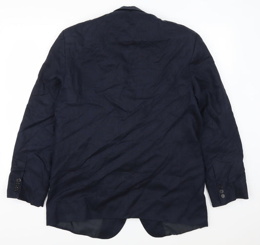 Yaly Couture Mens Blue Jacket Suit Jacket Size 42
