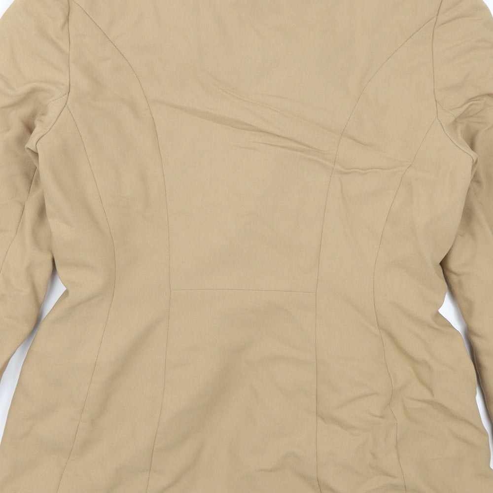 Prima Womens Beige Jacket Suit Jacket Size 12