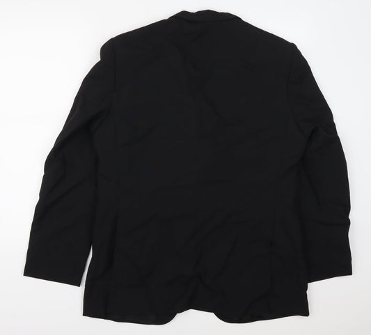 Varteks Mens Black Jacket Suit Jacket Size 40