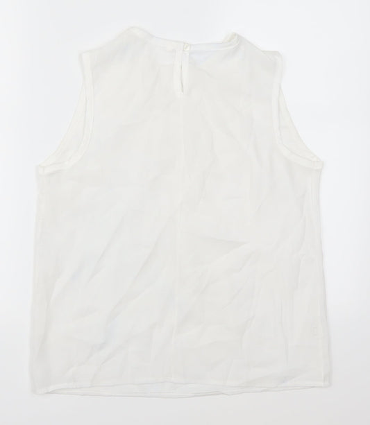 Preworn Womens White Basic Blouse Size XL
