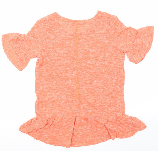 NEXT Womens Orange Basic T-Shirt Size 10
