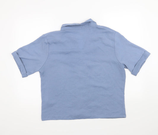 New Look Womens Blue Basic Button-Up Size 16