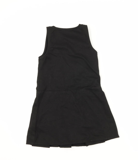 Lily & Dan Girls Black Pinafore/Dungaree Dress Size 3-4 Years