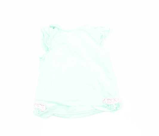 Nutmeg Girls Blue Basic T-Shirt Size 3-6 Months - mummy's lovely flower