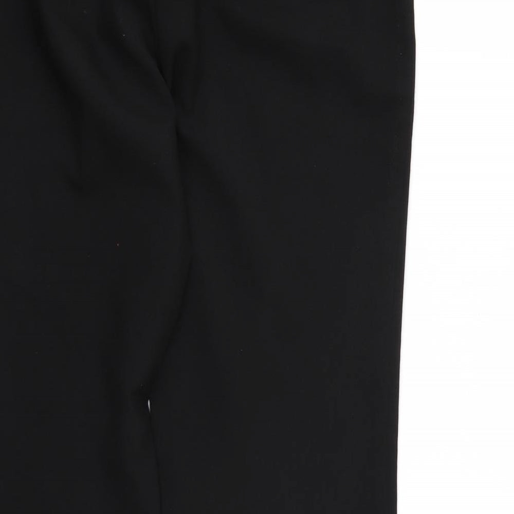 Brand and care label for Papaya women’s black rayon trousers, size UK 10, 28-inch leg