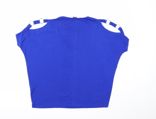 Select Womens Blue Basic T-Shirt Size 10