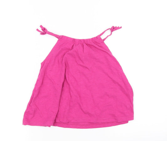 Marks and Spencer Girls Pink Basic T-Shirt Size 5-6 Years