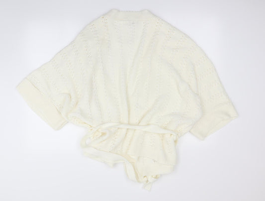 sixth Avenue Womens Ivory Cardigan Jumper Size 2XL