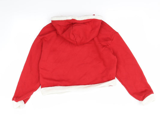 Divided Womens Red Pullover Hoodie Size M
