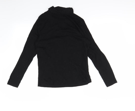 M&Co Womens Black Pullover Sweatshirt Size 14