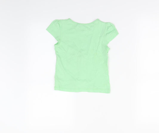 jupilu Girls Green Basic T-Shirt Size 2-3 Years
