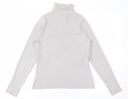 Worthington Womens Grey Pullover Jumper Size M - shimmer