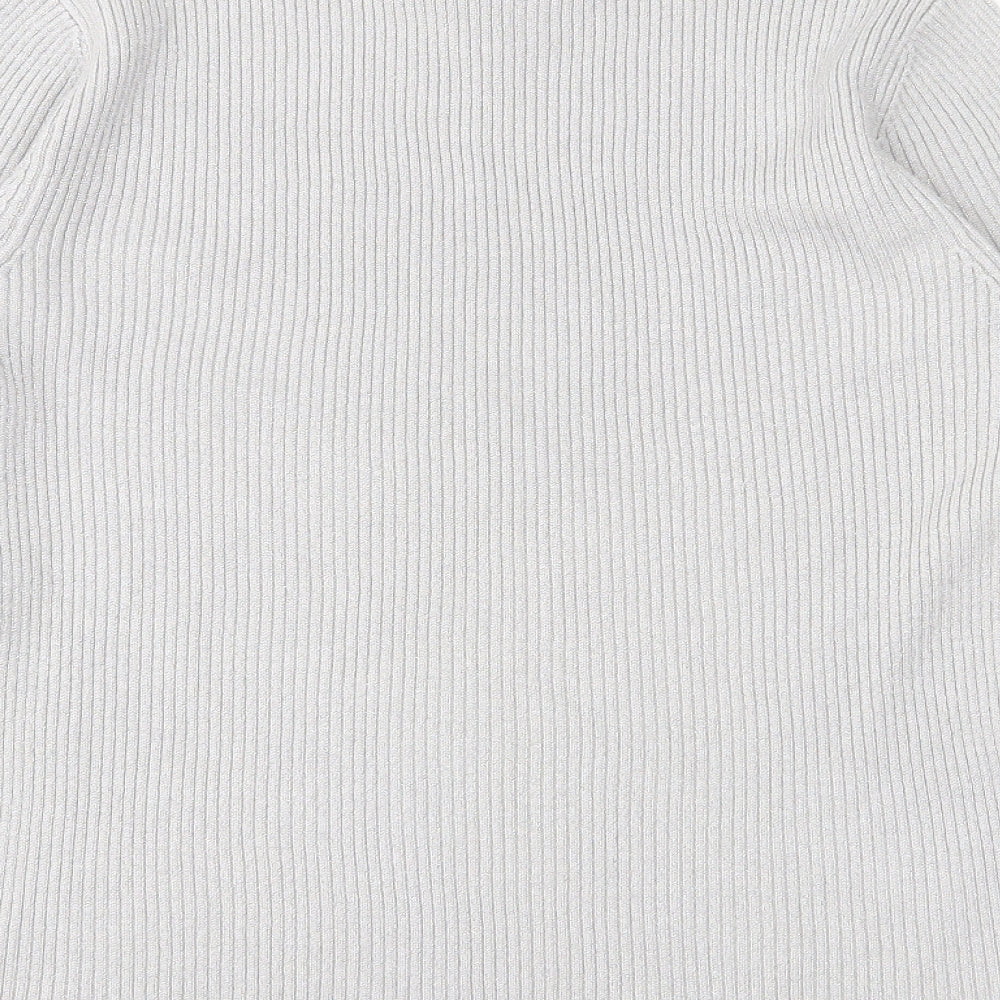 Brand and care label for Worthington women’s grey jumper, size M, - shimmer