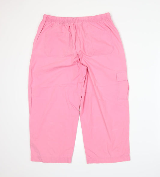 Bcasual Womens Pink Trousers Size 14 L20 in