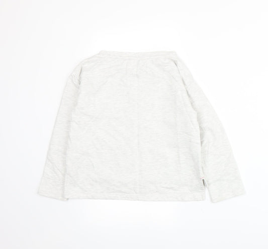 Lily & Dan Girls Grey Jersey Pullover Sweatshirt Size 8-9 Years