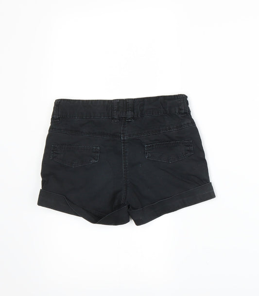 NEXT Girls Black Paperbag Shorts Size 6 Years
