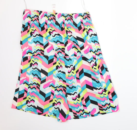 Ocean Club Womens Multicoloured Striped Romper One-Piece Size 14