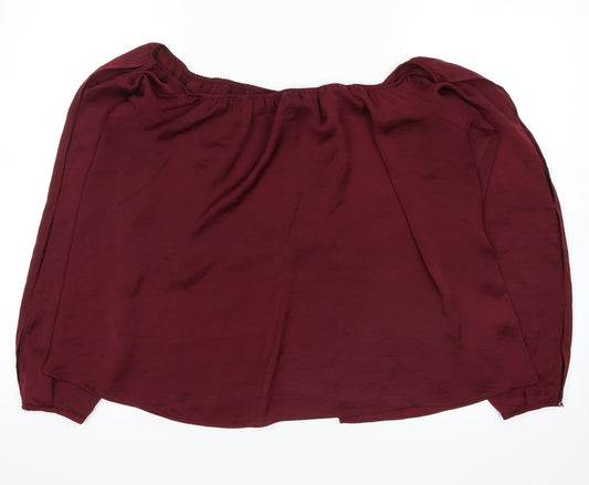 River Island Womens Red Basic Blouse Size 12